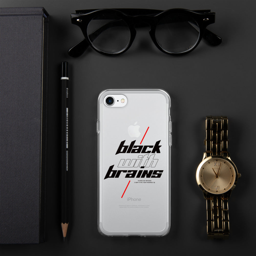 Black With Brains iPhone Case