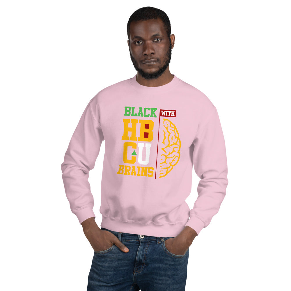 Black With HBCU Brains Unisex Sweatshirt