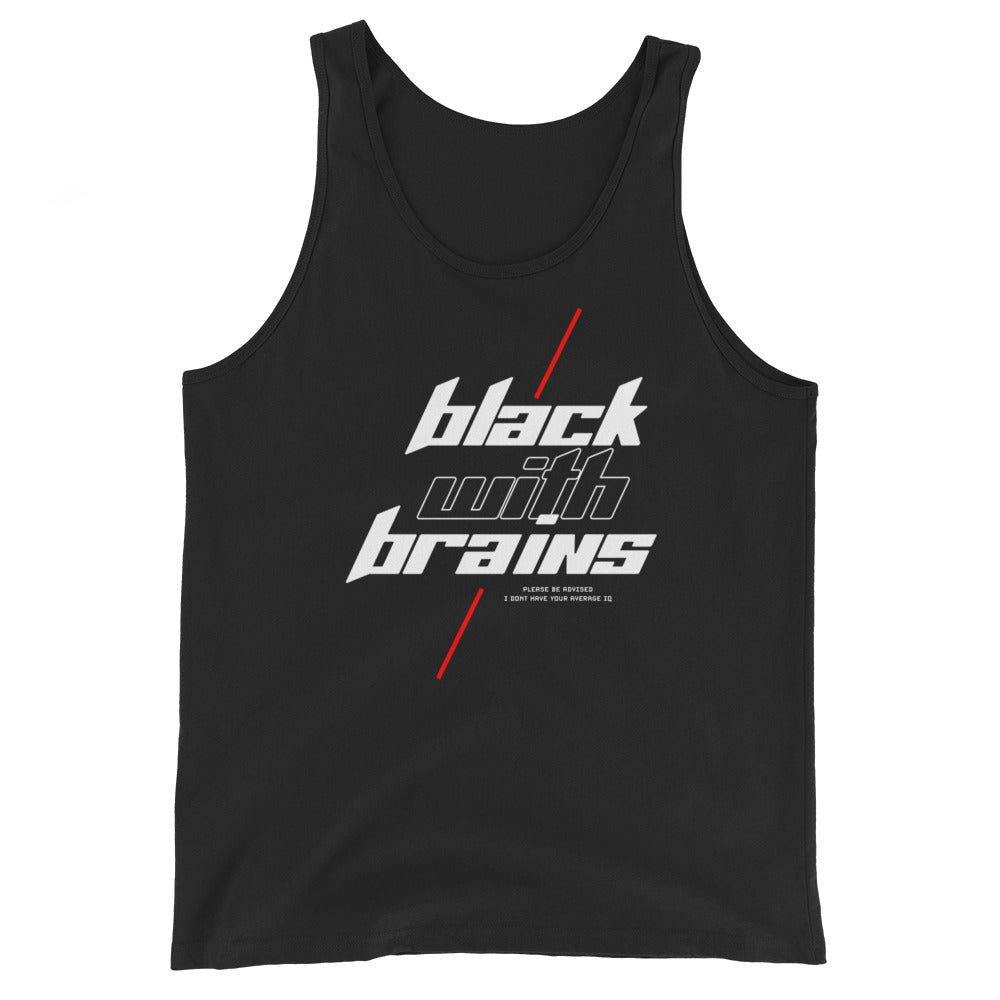 Black With Brains Unisex Tank Top